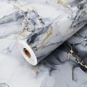 Barebeauty 2025 Premium Wallpaper Stickers for Wall Kitchen Platform Home Decorative Waterproof Oil Proof (60L * 200W CM) (Grey) (96)