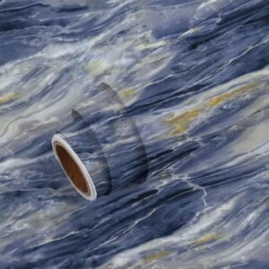 Barebeauty 2025 Premium Wallpaper Stickers for Wall Kitchen Platform Home Decorative Waterproof Oil Proof (60L * 200W CM) (DARK BLUE) (67)