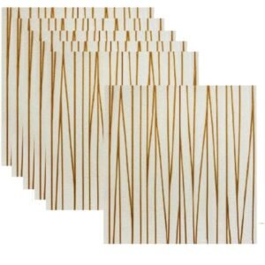 Barebeauty Self-Adhesive Waterproof PE Foam 3D Wallpaper Sticker for Bathroom, Living Room, and Home Decoration (70L * 77W CM) (Gold Patti-2)