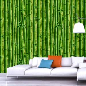 Barebeauty Bamboo Design Vinyl Self Adhesive Wallpaper for Hall Living Room Bed Room Home D?cor Wallpaper (45L * 300W CM) (Green Bamboo)
