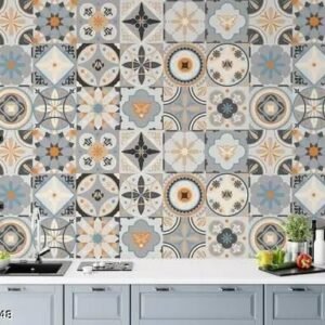 Barebeauty 2025 Premium Wallpaper Stickers for Wall Kitchen Platform Home Decorative Waterproof Oil Proof (60L * 200W CM) (Light Grey) (05)