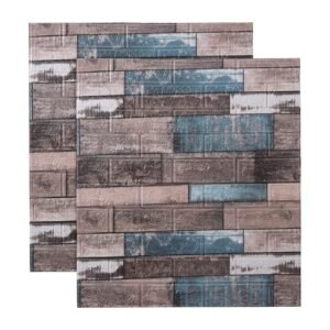 Barebeauty 3D Brick Wallpaper for Wall ? Self Adhesive PE Foam Wall Stickers, 3D Wall Paper Waterproof DIY Wall Panels for Home & Office D?cor (70L * 77W CM) (NEW MULTI)