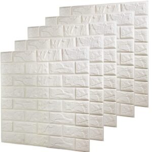Barebeauty 3D Brick Wallpaper for Wall ? Self Adhesive PE Foam Wall Stickers, 3D Wall Paper Waterproof DIY Wall Panels for Home & Office D?cor (70L * 77W CM)