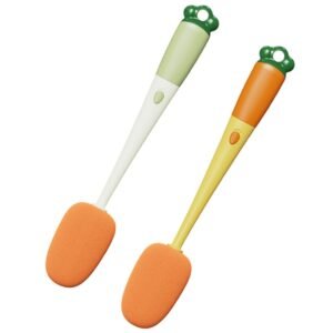 Barebeauty Travel Mug Brush 2pcs Water Bottles Glass Water Bottle Cleaning Brush Cleaner Silicone Water Kitchen Brushes Clean Brushes Glass Brush Baby Sponge Feeding Bottle Cup