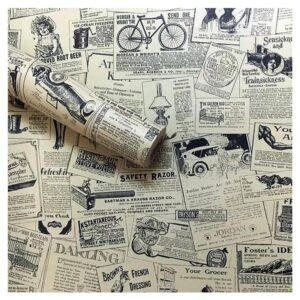 Barebeauty 2025 Attractive Newly Design News Paper Wallpaper for Wall (45L * 300W CM) (NEWSPAPER)