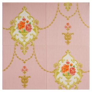 Barebeauty 3D Brick Wallpaper for Wall ? Self Adhesive PE Foam Wall Stickers, 3D Wall Paper Waterproof DIY Wall Panels for Home & Office D?cor (70L * 77W CM) (DARK PINK)