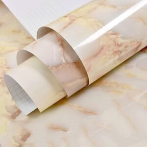 Barebeauty 2025 Premium Wallpaper Stickers for Wall Kitchen Platform Home Decorative Waterproof Oil Proof (60L * 200W CM) (DE-BeigeMarble)