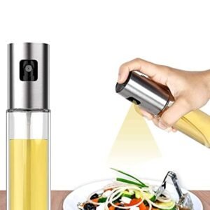 Olive Oil Sprayer and Dispenser Bottle for Kitchen 100ml Glass Oil Bottle with Premium Nozzle Cooking Oil Sprayer for Healthy Cooking and Salad Making Spray Bottle